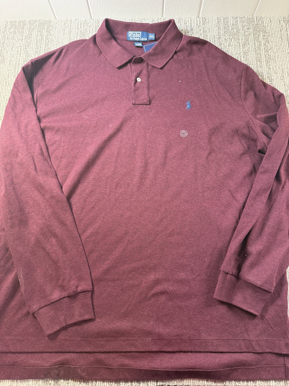 Polo By Ralph Lauren Polo Shirt Mens 2XL Red Long Sleeve Pony Logo Casual Knit